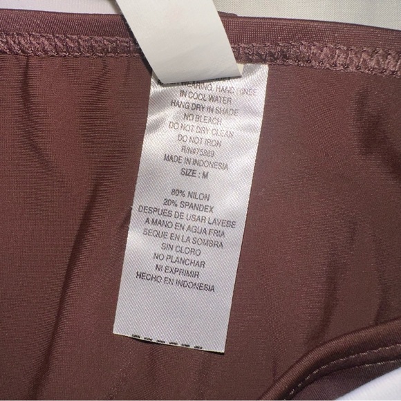 Early 2000s Y2K Hula Honey Brown Bikini Bottom with Pink and White Belt Design - Picture 6 of 10